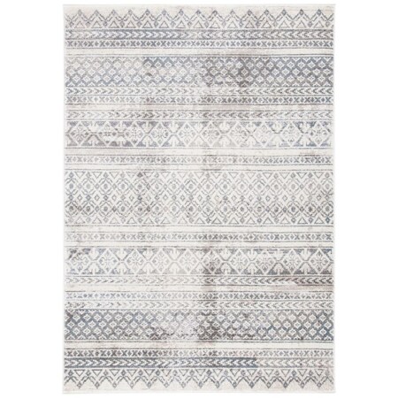 Safavieh 9 x 12 ft. Carnegie Power Loomed Rectangle Area Rug Ivory & Grey CNG619F-9